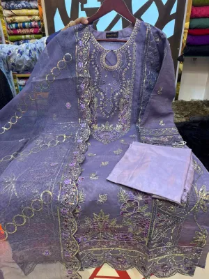 Pakistani Quata Laser-Cut Embroidered Party Set